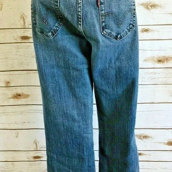 LEVI 529 Women Curvy Boot Cut Cotton Denim Blue Jeans Pants Size 29W X 30L - Picture 9 of 12